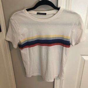 Brandy Melville striped white t shirt